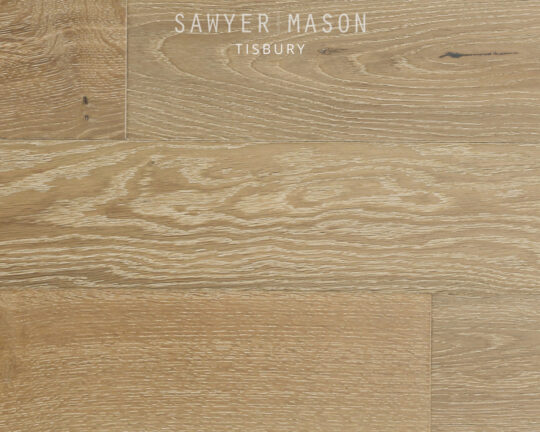 Light brown wire brushed floor with a white grain.