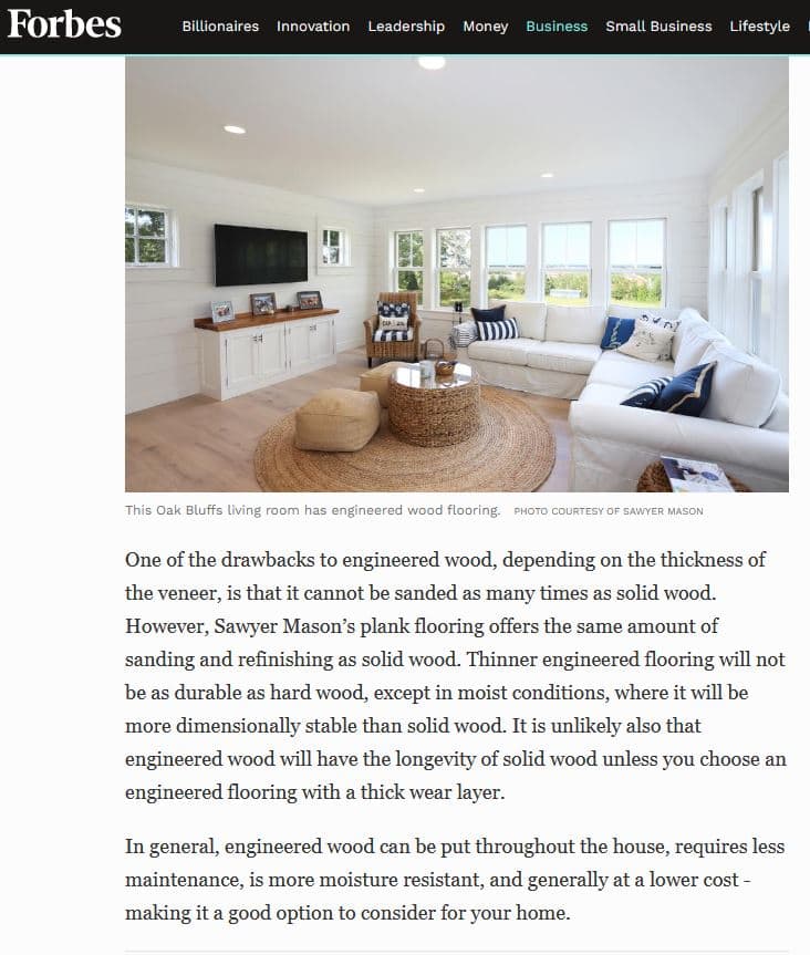 green engineered plank magazine