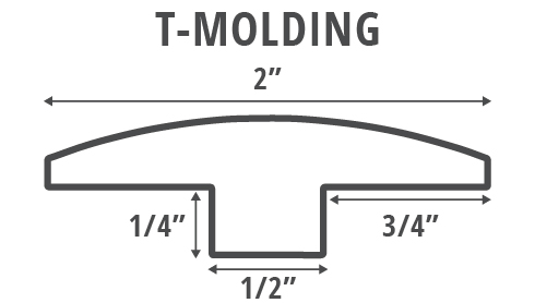 T-molding floor transition dimensions