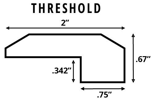 Threshold floor transition dimensions