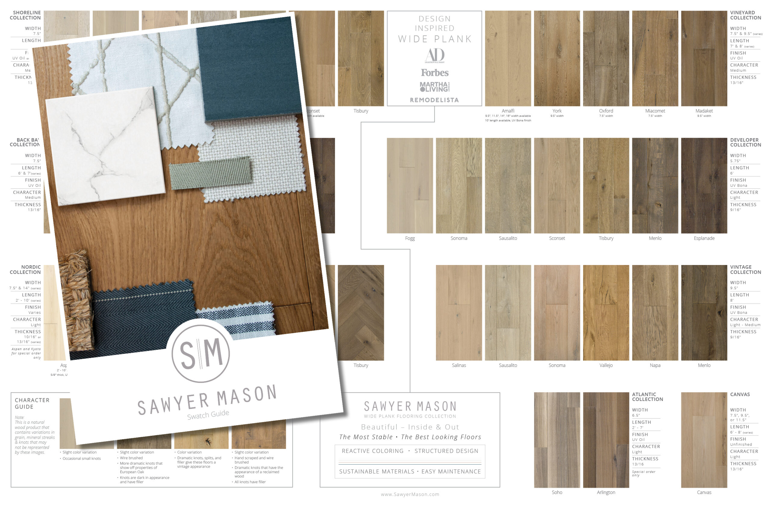 Swatch Guide | Sawyer Mason Wide Plank Floors